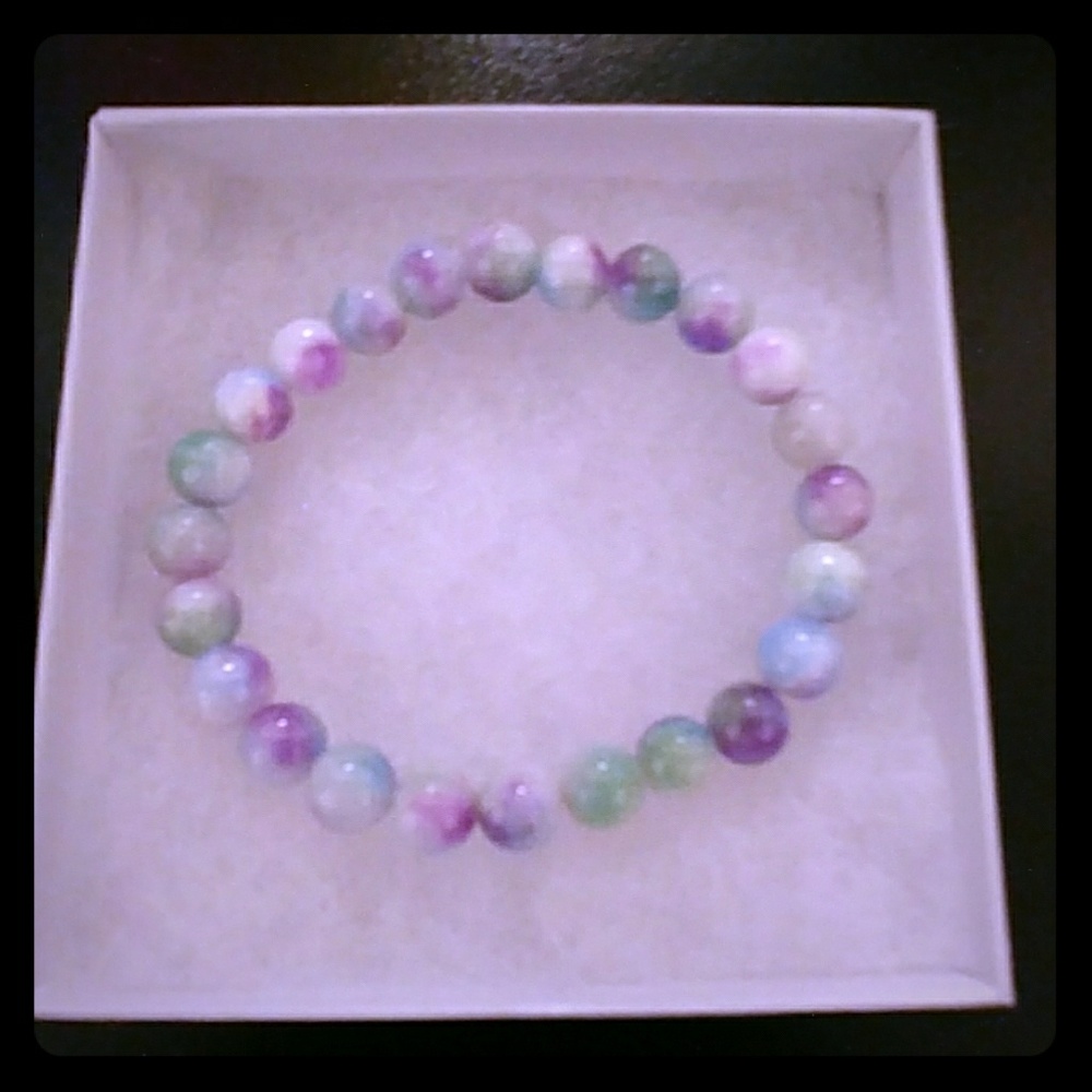 Purple & Blue Jade Stone Bracelet